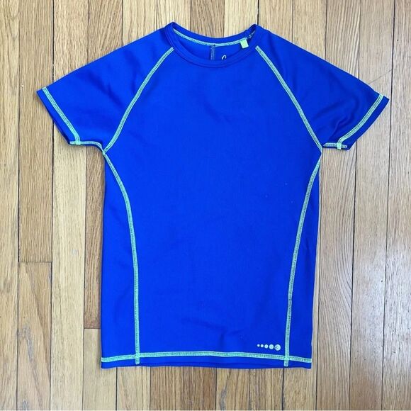 Mini Boden Blue Performance Athletic Sport Tee Boys 11-12 - Picture 1 of 4